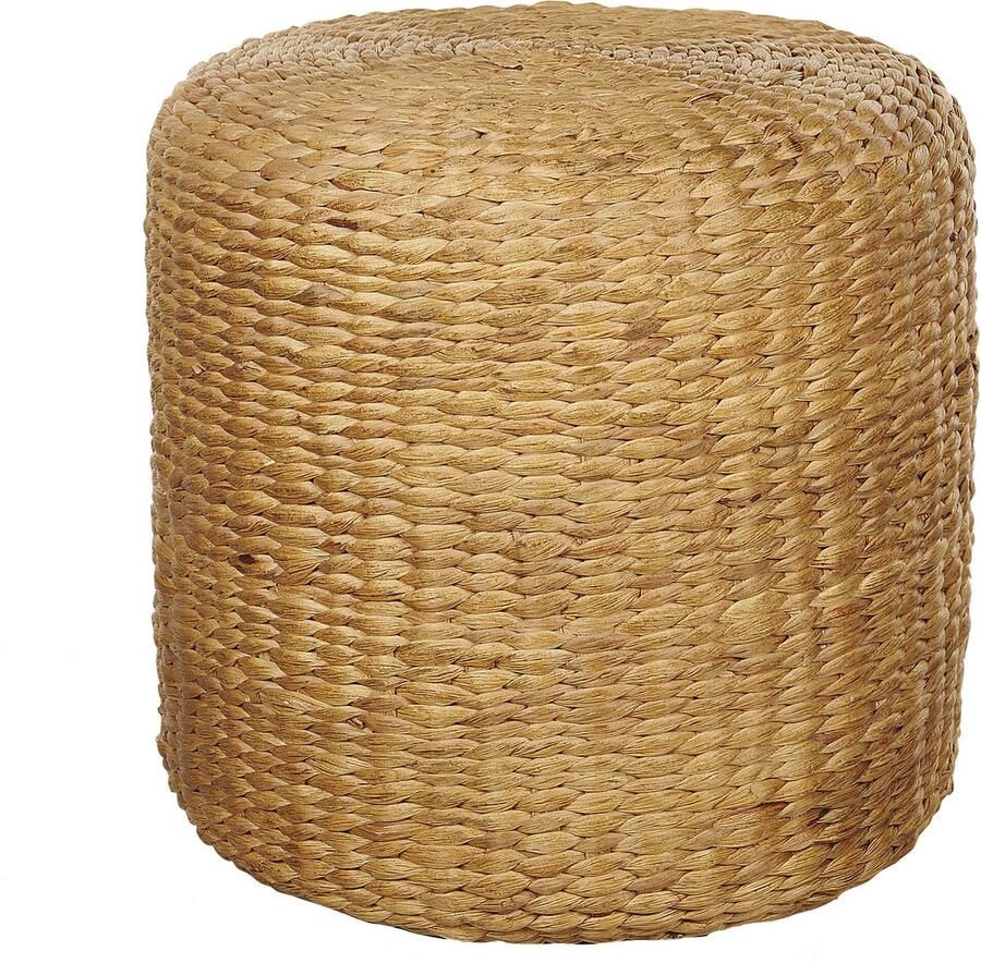 Beliani BICHIR Poef Licht 40 cm Waterhyacinth