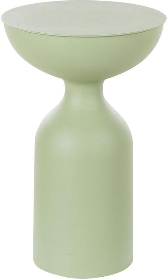 Beliani Bijzettafel COTA Metaal Lichtgroen