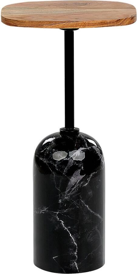Beliani OASIS Bijzettafel Zwart Bruin Hout