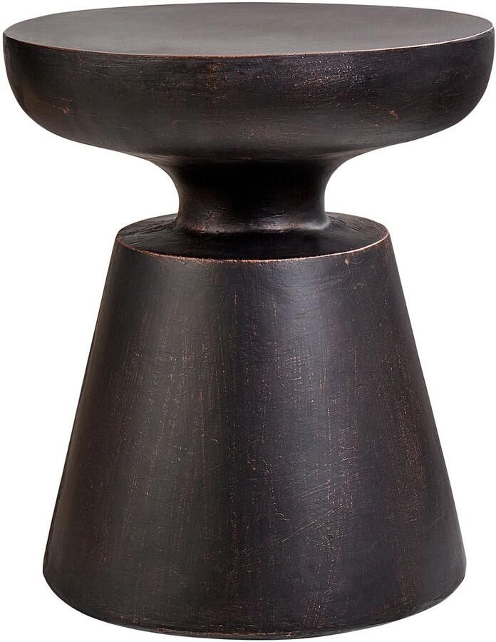 Beliani MINCIO Bijzettafel-Zwart-Lichtbeton (MgO)