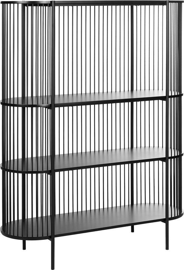 Beliani BIRSON Opbergkast 3 planken Zwart MDF