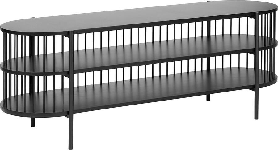 Beliani BIRSON TV-meubel Zwart MDF