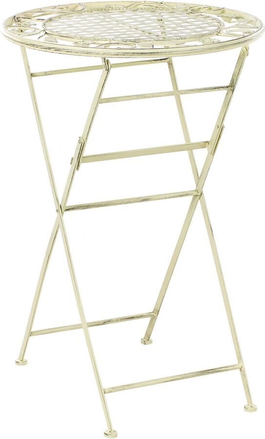 Beliani Tuin bartafel BIVIO 60 cm 60 cm Metaal Lichtgroen