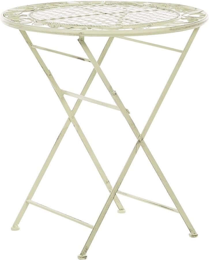 Beliani BIVIO Tuintafel Lichtgroen 70 x 70 cm IJzer