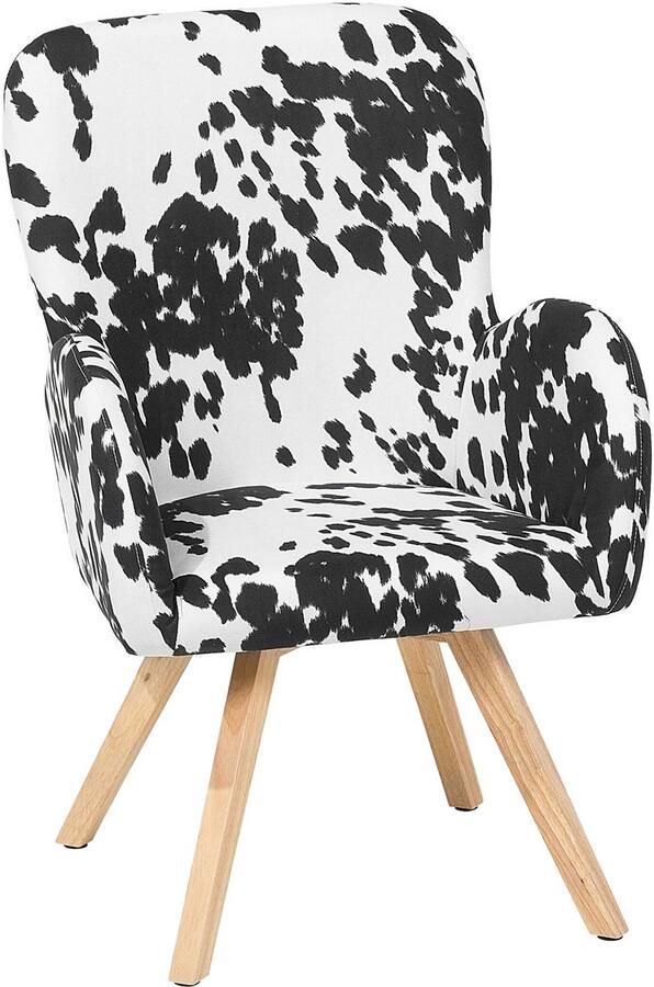 Beliani BJARN Fauteuil-Lichte houtkleur-Polyester