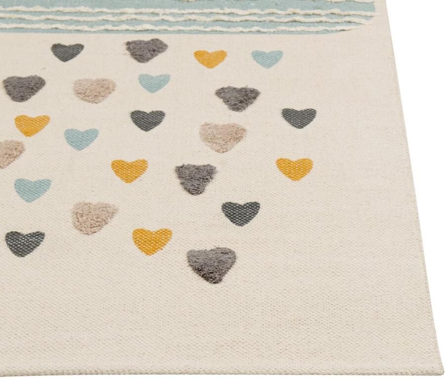 Beliani Vloerkleed katoen meerkleurig 80 x 150 cm BLANG