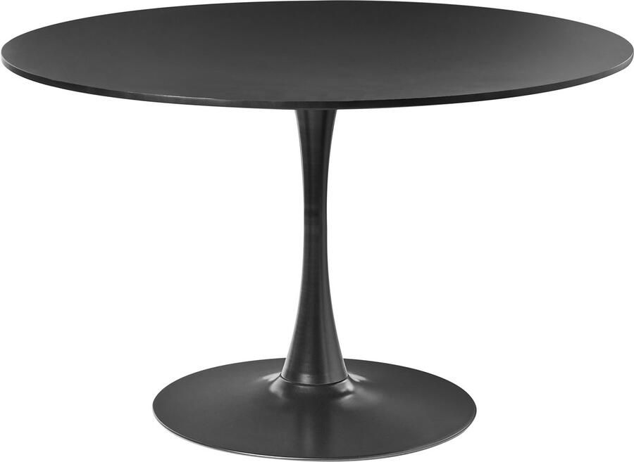 Beliani BOCA Ronde eettafel Zwart 120 cm MDF