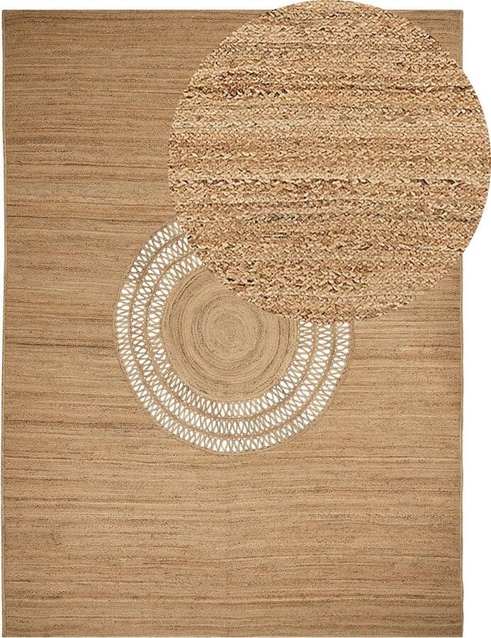 Beliani BOGAZOREN Vloerkleed Beige 300 x 400 cm Jute