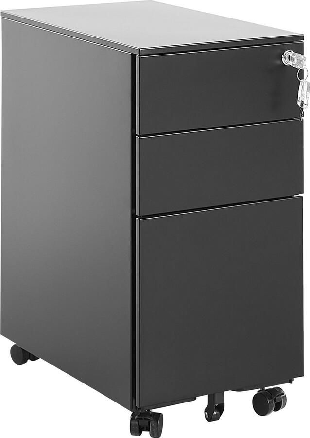 Beliani BOLSENA II Archiefkast Zwart Metaal