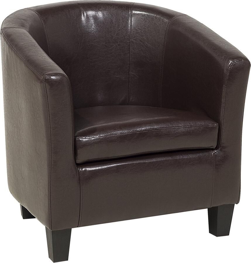 Beliani Borwick Fauteuil Kunstleer 58 X 68 Cm