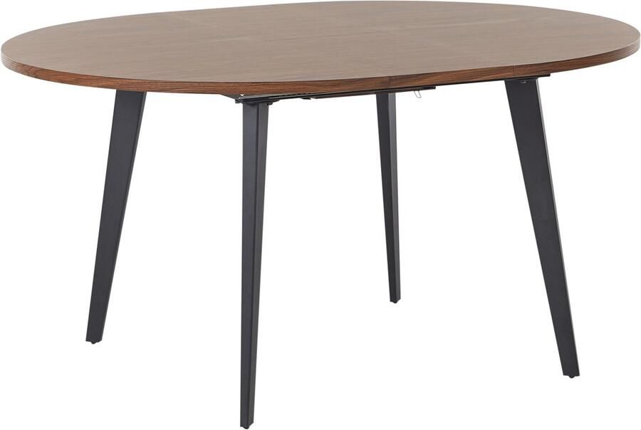 Beliani BOVINA Uitschuifbare eettafel Donkerhout 120 150x120cm MDF