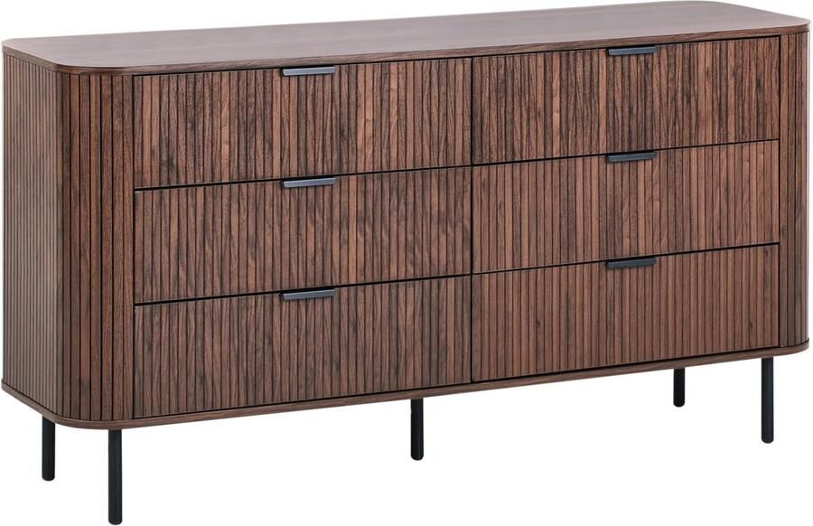 Beliani Ladekast 6 lades BRADLEY Donkerbruin