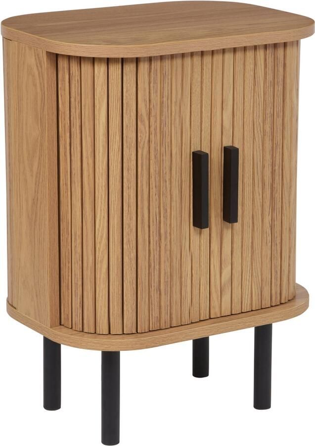 Beliani BRADLEY Bijzettafel-Lichte houtkleur-MDF