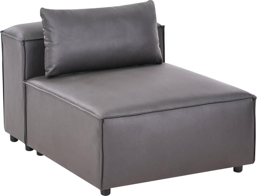 Beliani BRANDE Fauteuil module Zwart Kunstleer