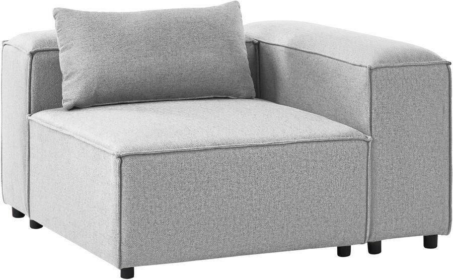 Beliani BRANDE Hoekmodule Grijs Polyester - Foto 2