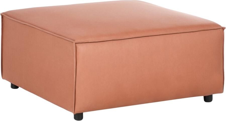 Beliani BRANDE Ottomaan Goudbruin Kunstleer