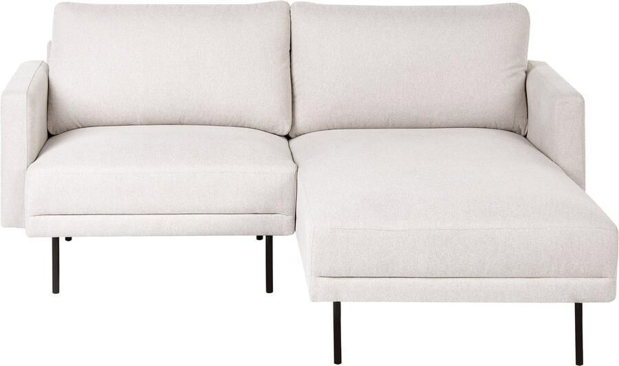 Beliani Hoekbank BREDA Stof Lichtbeige 2-zitter Linkerzijde - Foto 2