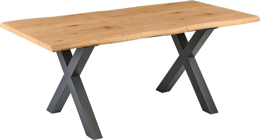 Beliani BRONSON Uitschuifbare eettafel Bruin Zwart 140 180 x 90 MDF