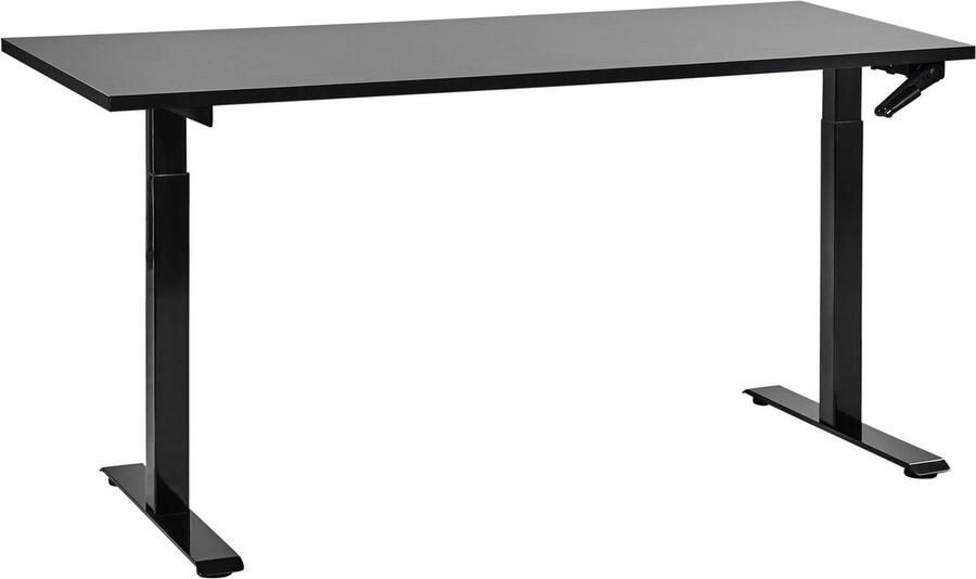 Beliani Handmatig verstelbaar sta-bureau DESTINES Zwart 160 cm 72 cm