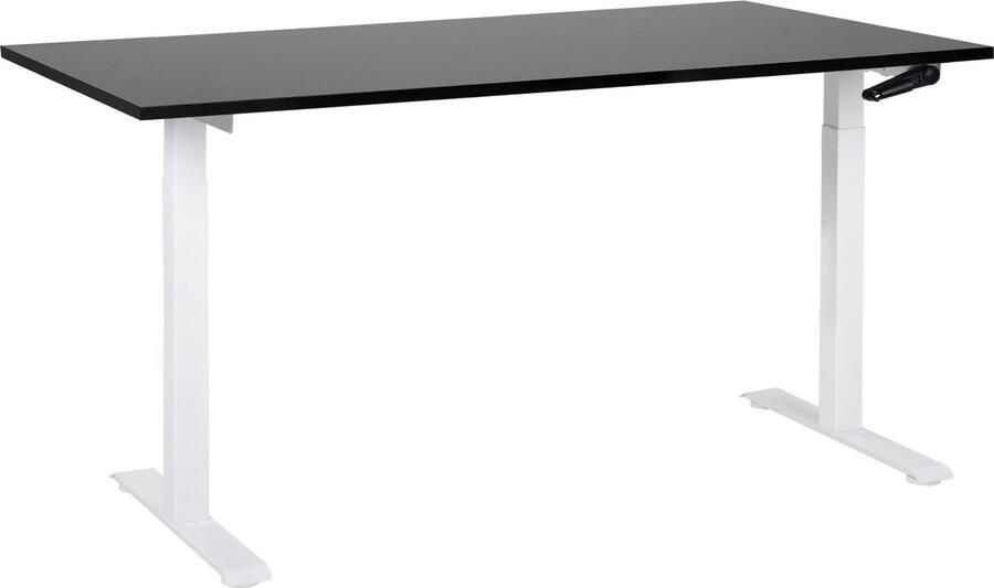Beliani Handmatig verstelbaar sta-bureau DESTINES Zwart wit 160 cm 72 cm