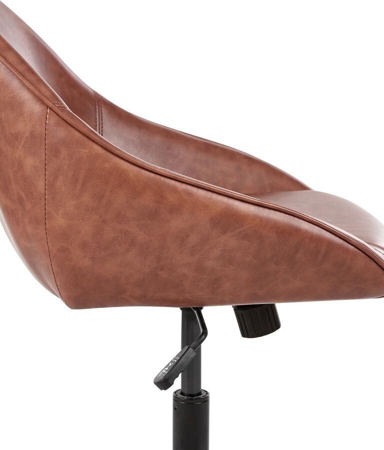 Beliani Bureaustoel Draaibaar BARDSDALE Kunstleer Bruin