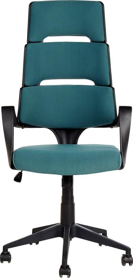 Beliani GRANDIOSE Bureaustoel Blauwgroen Polyester - Foto 2