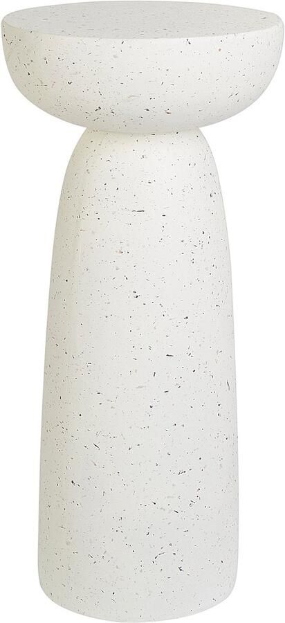 Beliani CADINI Bijzettafel Gebroken wit Lichtbeton