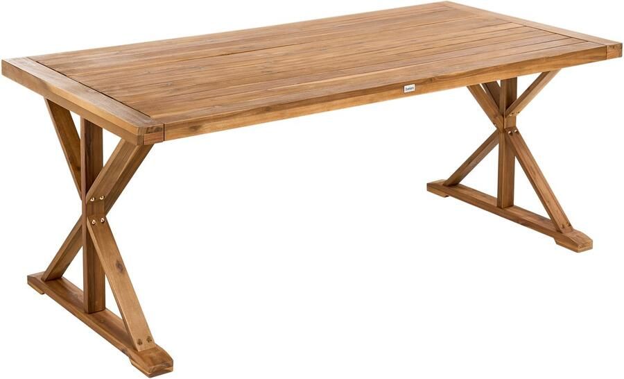 Beliani CALABRITTO Tuintafel Bruin Acaciahout