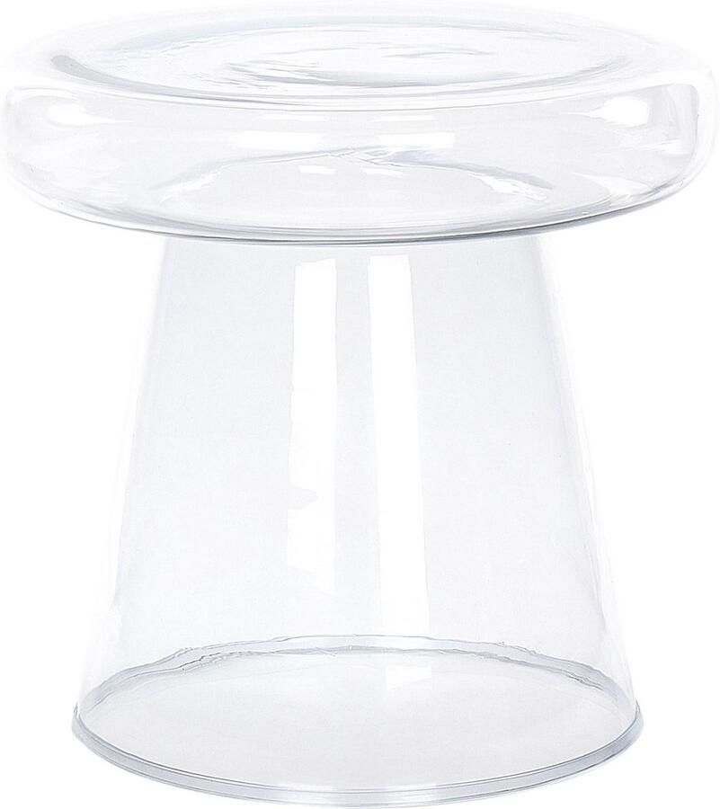 Beliani CALDERA Bijzettafel Transparant Glas