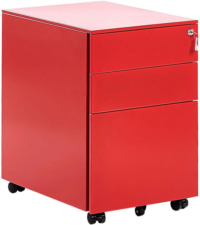 Beliani CAMI Kantoorkast rood Metaal