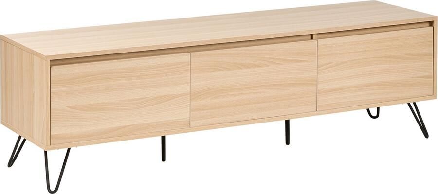 Beliani CARDIGAN TV-meubel Lichtbruin Vezelplaat - Foto 1