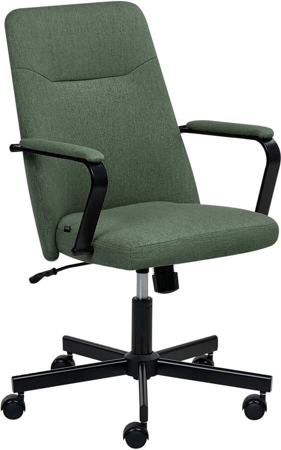 Beliani CAROGA Bureaustoel Donkergroen Stof