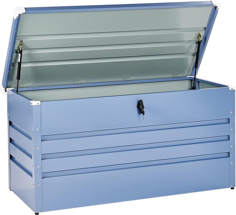 Beliani Kussenbox CEBROSA Metaal 132 cm 62 cm Blauw