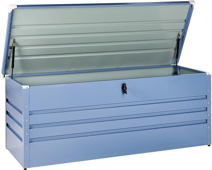 Beliani Kussenbox CEBROSA Metaal 165 cm 70 cm Blauw