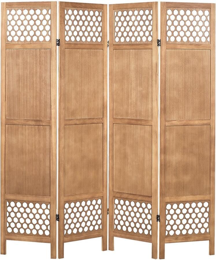 Beliani CERTOSA Kamerscherm Lichtbruin Hout