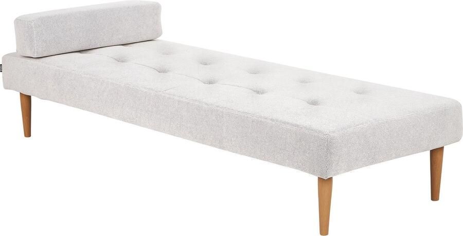 Beliani NIORT Chaise longue Gebroken wit Polyester