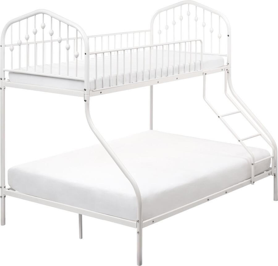 Beliani Hoogslaper Metaal CHAMONIX 90 140 x 200 cm Wit