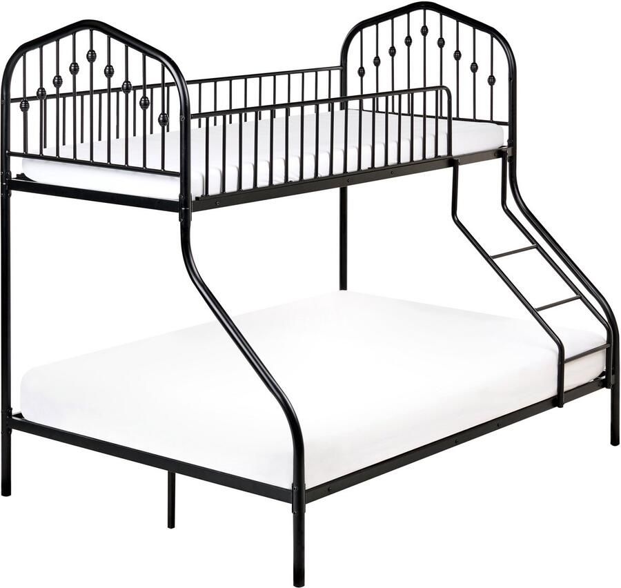 Beliani Hoogslaper Metaal CHAMONIX 90 140 x 200 cm Zwart