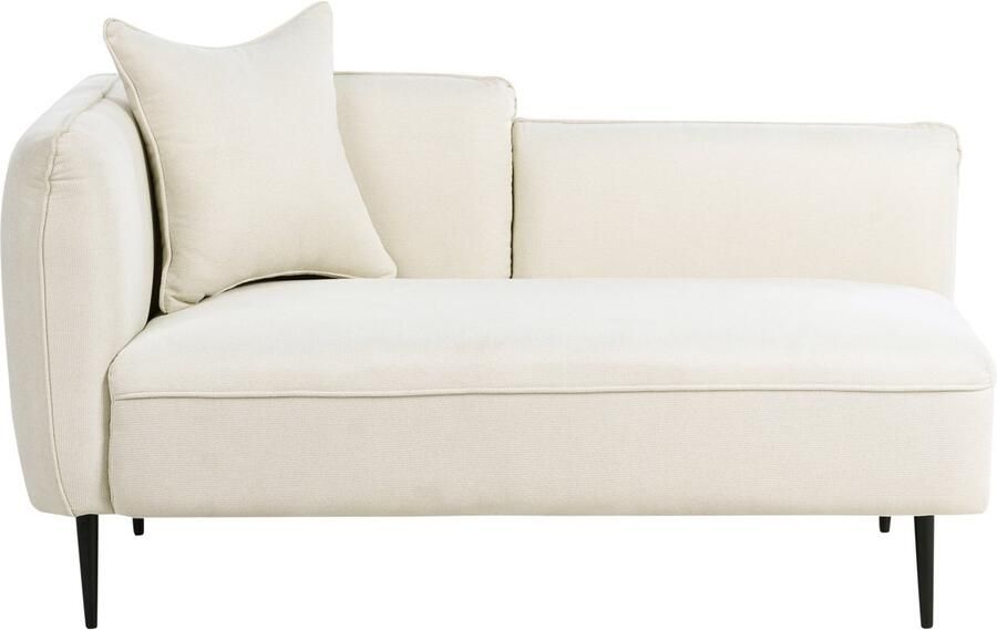 Beliani CHEVANNES Chaise longue Off-white Linkszijdig Stof