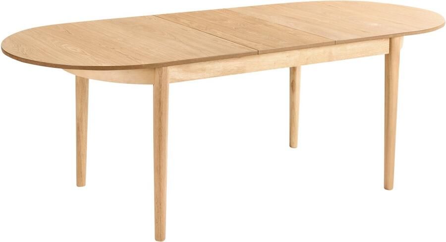 Beliani Eettafel uitschuifbaar LARTO Licht essenhout 180 220 cm 90 cm