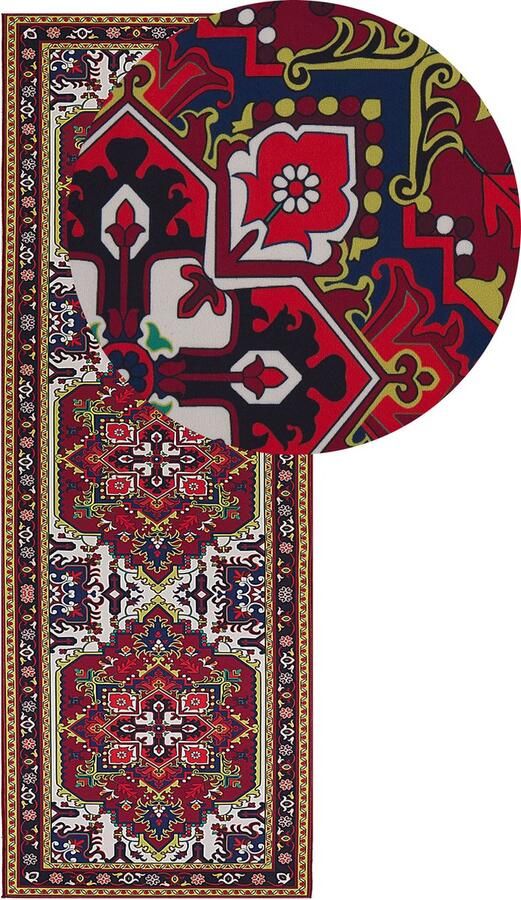 Beliani COLACHEL Loper Multicolor 70 x 200 cm Polyester - Foto 2