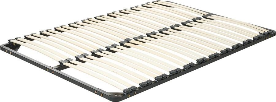 Beliani COMBOURG Lattenbodem Zwart 180 x 200 cm Staal - Foto 2