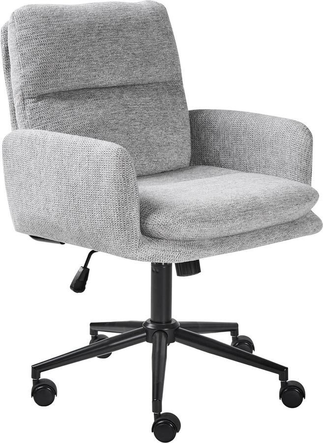 Beliani CONSTANTIA Bureaustoel Lichtgrijs Polyester