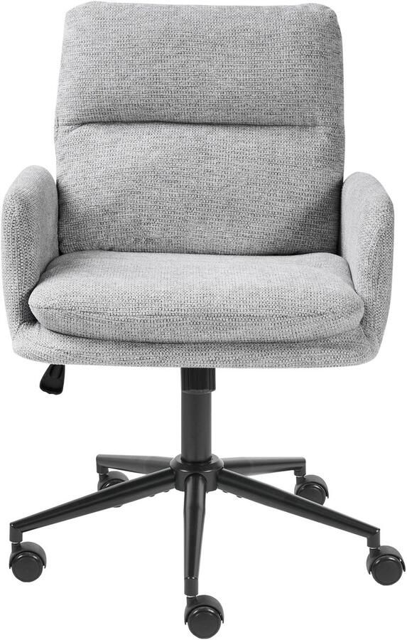 Beliani CONSTANTIA Bureaustoel Lichtgrijs Polyester - Foto 2