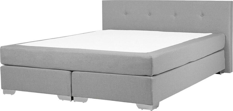 Beliani CONSUL Boxspring Grijs 180 x 200 cm Polyester - Foto 2