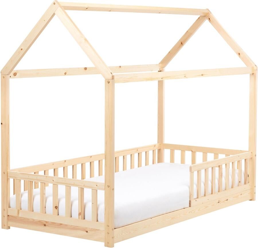 Beliani COSSAYE Kinderbed Lichtbruin 90 x 200 cm Grenenhout