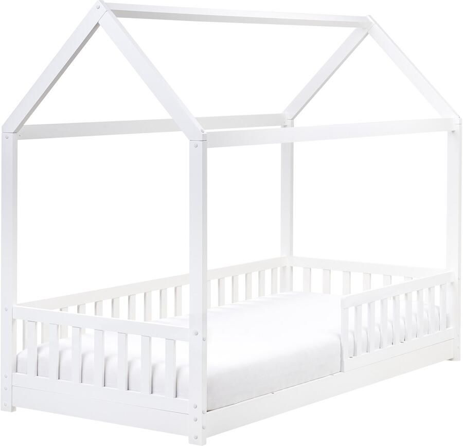 Beliani COSSAYE Kinderbed Wit 90 x 200 cm Grenenhout