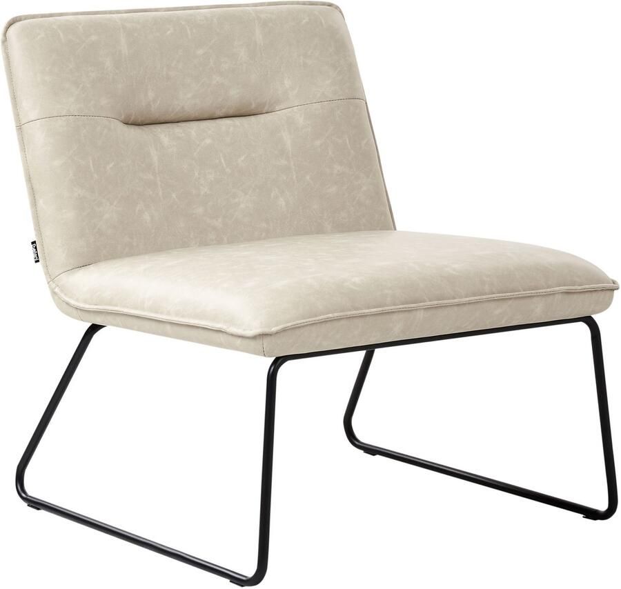 Beliani COTULLA Fauteuil Lichtbeige Kunstleer
