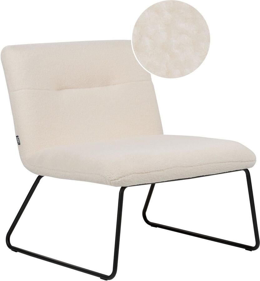 Beliani COTULLA Fauteuil Wit Bouclé