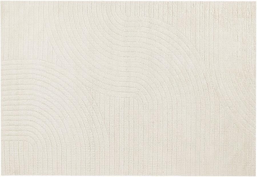 Beliani DAGARI Vloerkleed Beige 160 x 230 cm Wol